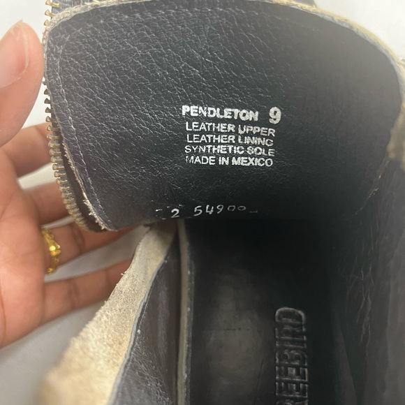 FREEBIRD By Steven LIVERPOOL Lace Up Distressed BLACK Leather BOOTS  Size 9 - Picture 10 of 16